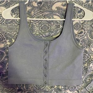 Blue aero crop top/tank top